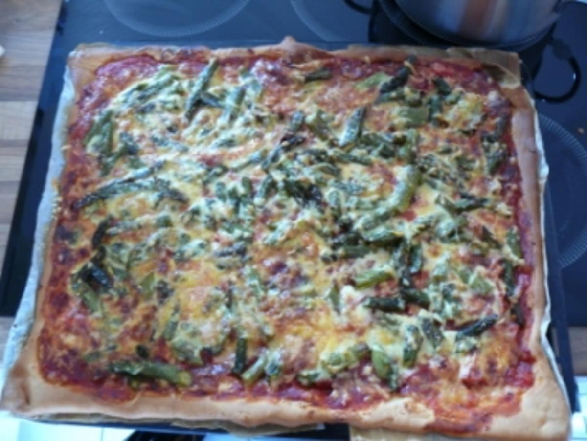 Grüner Spargel Pizza - Rezept - Bild Nr. 5