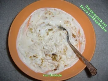 Zwischengericht süß: Bananenquark mit Eurem Lieblingskuchen - Rezept - Bild Nr. 2