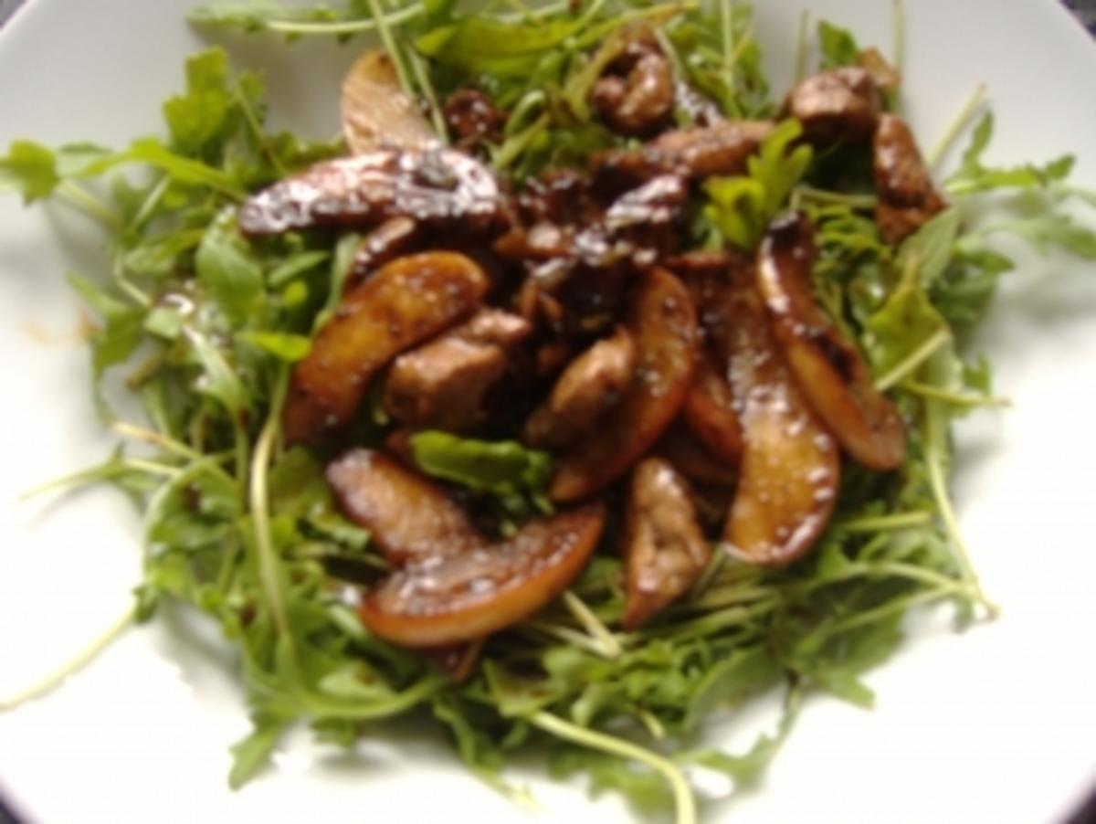 Salat von Rucola,Apfel und Kalbsleber - Rezept - kochbar.de