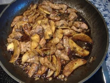 Salat von Rucola,Apfel und Kalbsleber - Rezept - Bild Nr. 4