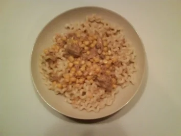 Nudeln: Spaghettis mit Mais-Thunfisch-Pesto - Rezept