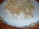 Hühnerfrikassee auf Reis - Rezept