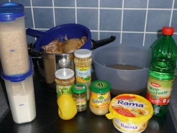 Rezept: Hühnerfrikassee auf Reis Bild Nr. 2 Hühnerfrikassee auf Reis - Rezept - Bild Nr. 2