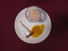 Grapefruit-Sorbet und Zitronentarte an Orangensoße - Rezept