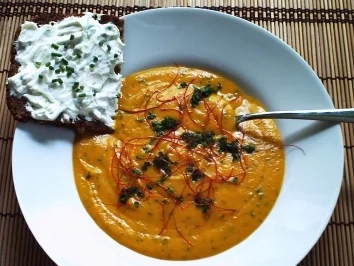 Cremige Süßkartoffelsuppe – indian Style - Rezept