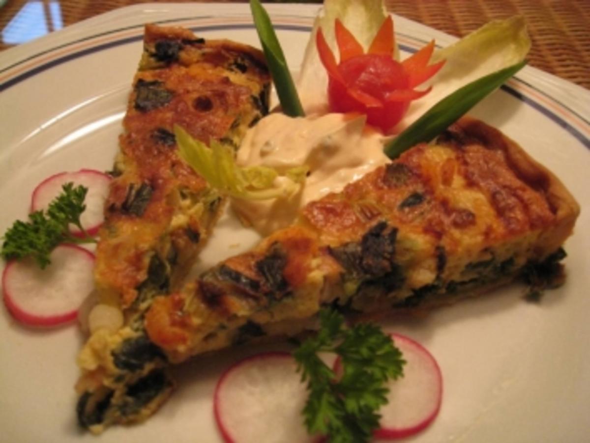 Quiche von Lauchzwiebeln & Eismeer Garnelen - Rezept Durch leckerklausi