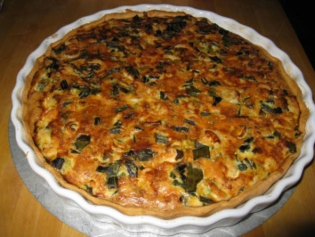 Quiche von Lauchzwiebeln  &  Eismeer Garnelen - Rezept - Bild Nr. 2