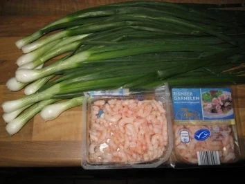 Quiche von Lauchzwiebeln  &  Eismeer Garnelen - Rezept - Bild Nr. 3