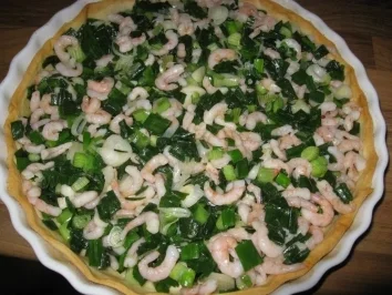 Quiche von Lauchzwiebeln  &  Eismeer Garnelen - Rezept - Bild Nr. 5