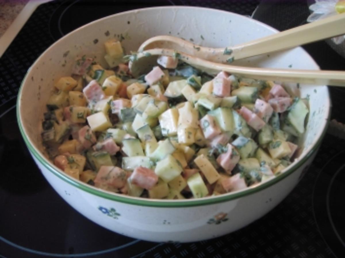 Käse Schinken Salat - schnell &amp; einfach - von Nachbarin