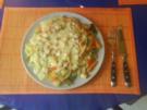 Gemüse: Gedämpftes Gemüse mit Kräuter-Käse-Specksoße - Rezept