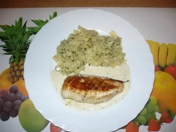 Zitronenhühnchen an Kräuterbandnudeln - Rezept - Bild Nr. 3