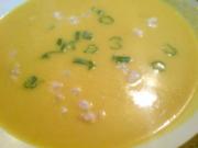 Suppe "Karotten-Orangen-Suppe mit Shrimps" - Rezept