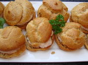 Brandteig Krapferl  mit Schinken Kren Fülle - Rezept - Bild Nr. 456