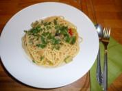 Spaghetti mit Zucchini und Thunfisch - Rezept