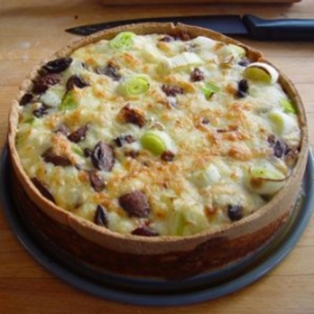 Porreetorte mit Butter kalt und Vollkornmehl - Rezept mit Bild - kochbar.de