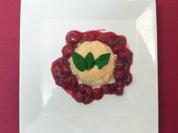 Grießflammeri mit warmen Kirschen - Rezept