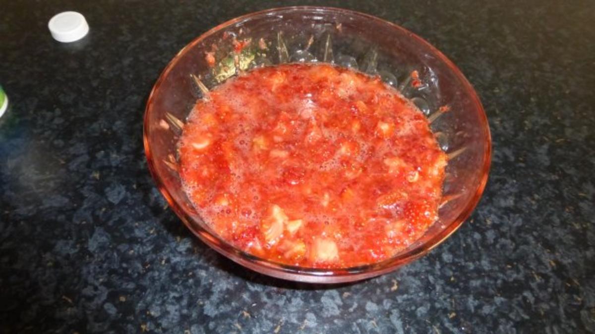 Erdbeerkäse ( Nachspeise mit frischen Erdbeeren ) - Rezept - Bild Nr. 5