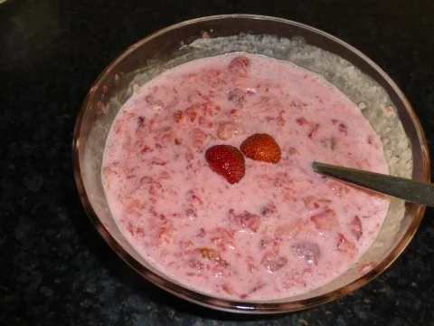 Erdbeerkäse ( Nachspeise mit frischen Erdbeeren ) - Rezept - Bild Nr. 8