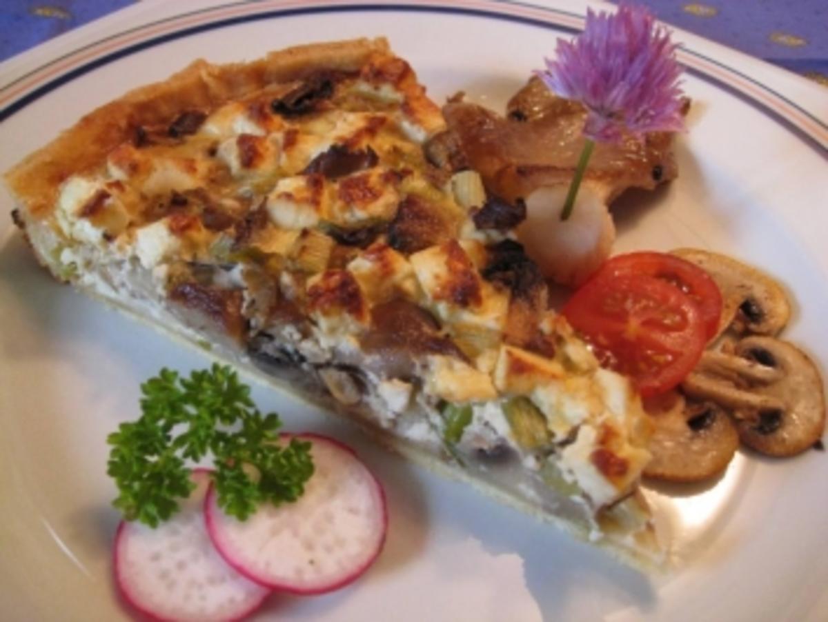 Quiche mit Austernpilze , Champignons  &  Feta - Rezept - Bild Nr. 7