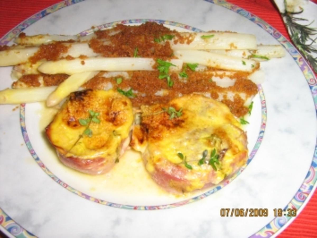 Medaillions im Schinkenmantel mit einer Parmesankruste - Rezept ...