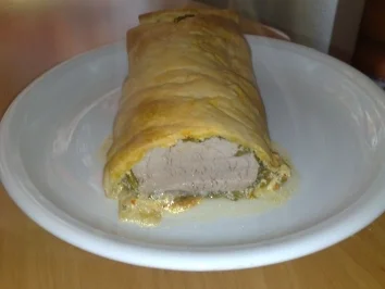 Rassiges Schweinefilet im Ruccola-Teig-Mantel - Rezept - Bild Nr. 6