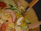 Bunter Wurstsalat mit Ei - Rezept