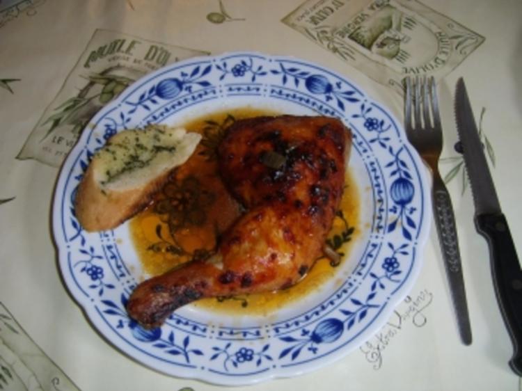 Hähnchenschenkel im Kräuterbett an Biersauce - einfach - von Fw-Commander