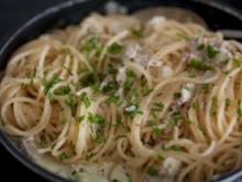 Spaghetti mit Thunfisch Sahnesauce - Rezept