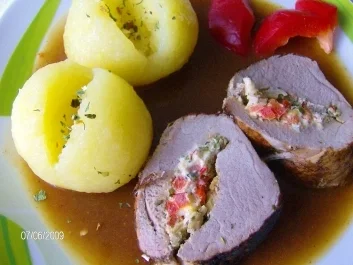 Bunt gefüllte Kräuterlende - Rezept