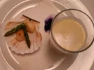 Cappuccino vom grünen Spargel mit Jakobsmuschel - Rezept