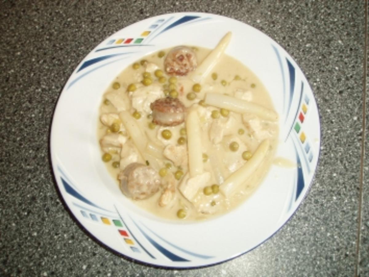 Putenragout mit Spargel - Rezept