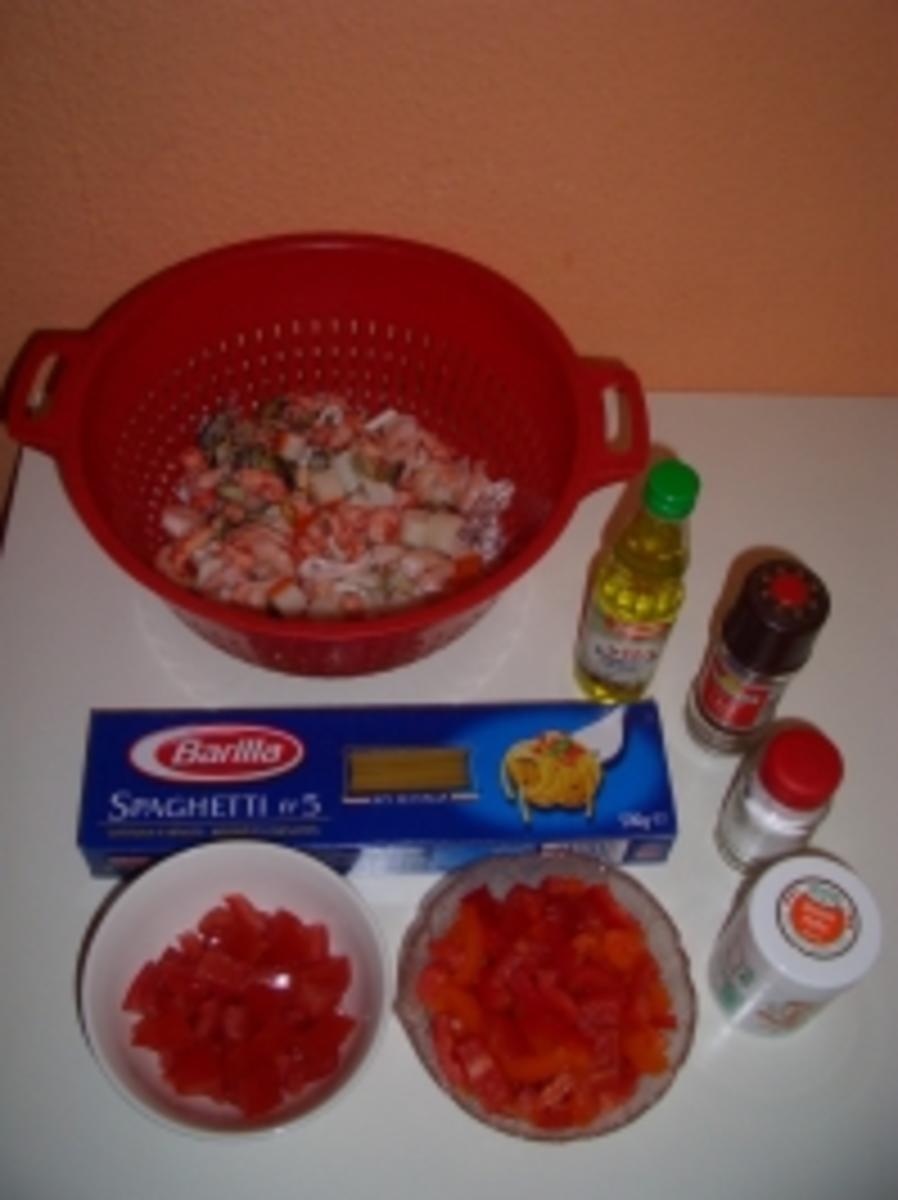 Meeresfrüchte auf Spaghetti - Rezept - Bild Nr. 2