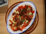 Chorizo-Schafskäse-Tomaten-Gratin - Rezept