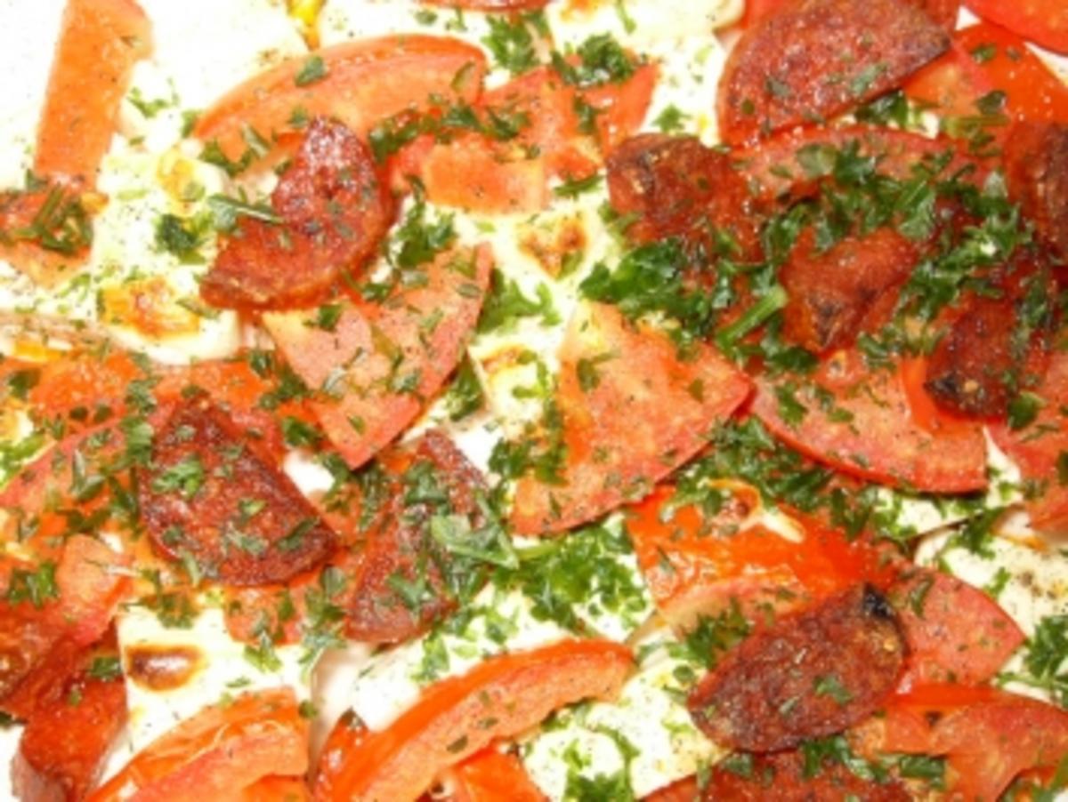 Chorizo-Schafskäse-Tomaten-Gratin - Rezept - Bild Nr. 2
