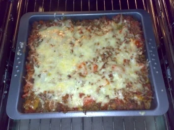 Rezept: ** aus dem Ofen ** Kartoffel - Hackfleischauflauf mit Schafskäse ** aus dem Ofen ** Kartoffel - Hackfleischauflauf mit Schafskäse - Rezept
