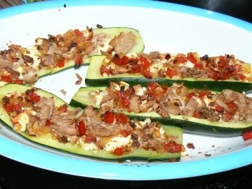 gefüllte Zucchinischiffchen - Rezept - Bild Nr. 7
