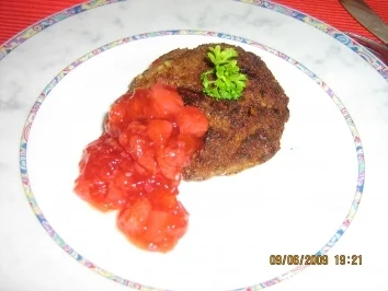 Rezept: Paprika-Frikadellen mit Ziegenweichkäse Paprika-Frikadellen mit Ziegenweichkäse - Rezept