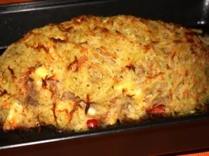 Rezept: Gefüllter Hackbraten mit Zucchini und Kartoffelkruste Bild Nr. 2 Gefüllter Hackbraten mit Zucchini und Kartoffelkruste - Rezept - Bild Nr. 2