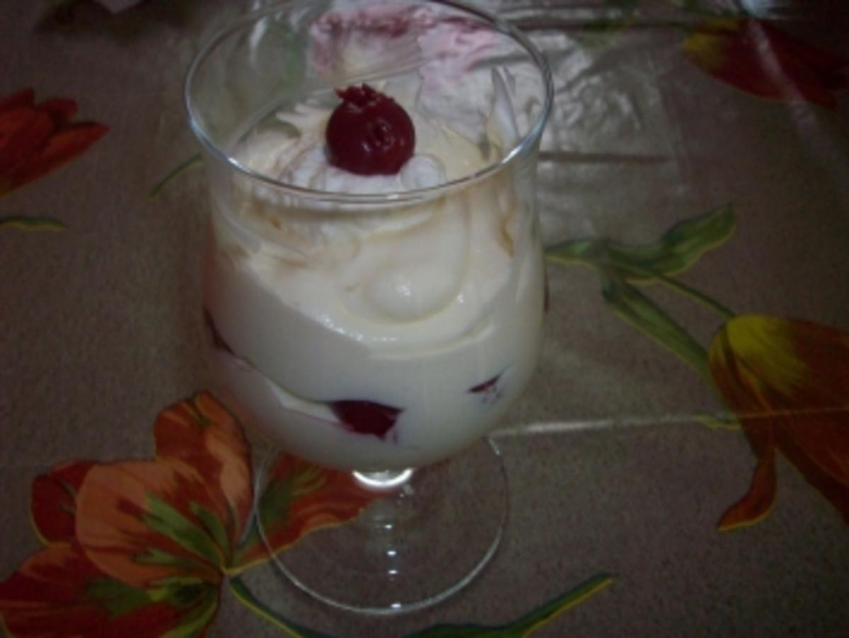 Vanillecreme mit Kirschen - Rezept