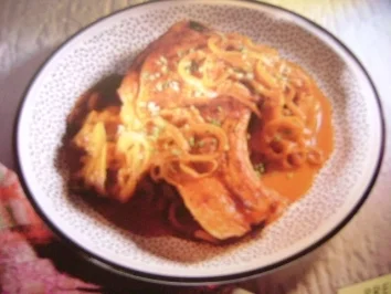 Kotelett mit Curry-Zwieben - Rezept