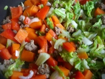 WoK : " China-Pfanne " mit Chinakohl !! fettarm ! - Rezept - Bild Nr. 3