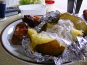 Grillflügelchen mit Grillkartoffel - Rezept