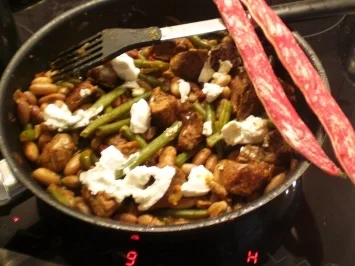Bunte Bohnen mit Lamm - Rezept