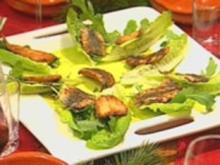 Rucola-Oliven-Salat mit Sardinen - Rezept