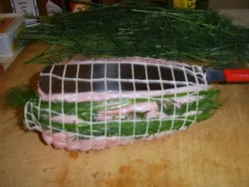 Kaltgebeizter Putenrollbraten im Dillmantel - Rezept - Bild Nr. 3