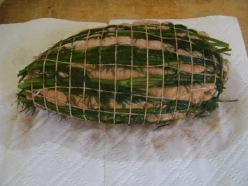 Kaltgebeizter Putenrollbraten im Dillmantel - Rezept - Bild Nr. 6