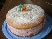 Topfen-Sahne-Himbeertorte - Rezept