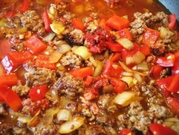 Penne mit sehr scharfem Hackfleisch - Rezept - Bild Nr. 5