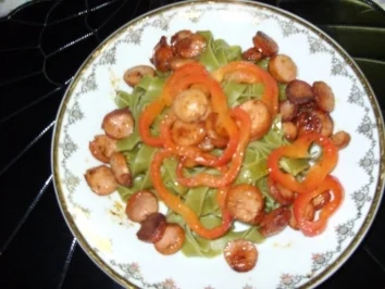 Rezept: Grüne Nudeln mit Pfiff Bild Nr. 3 Grüne Nudeln mit Pfiff - Rezept - Bild Nr. 3